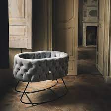 Buy Aristot Velvet Tufted Rocking Bassinet Dusty Blue Black Amara