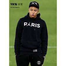 Psg Jordan Jersey Long Sleeve Training Suit Sweatshirt Coat Kit Half Black Shopee Malaysia