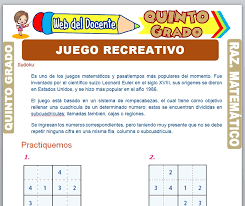 Juegos de matemáticas ☺ para niños de primaria. Razonamiento Matematico Quinto Grado De Primaria