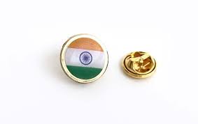 Im zentrum befindet sich ein marineblaues chakra (चक्र, dt.: Best India Flag Pins Round Set Of 11 Now Available Online Indic Inspirations Indic Inspirations
