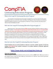 Comptia Continuing Education Activity Chart Pdf Learn