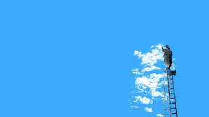 Best clouds wallpaper, desktop background for any computer, laptop, tablet and phone. Blue Clouds Paint Artwork Boys Ladder Painters Paint Brushes Blue Background Wallpapers Hd Desktop And Mobile Backgrounds
