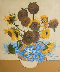 Coal barges, vincent van gogh enlarge. Exploding Sunflower Vase After Vincent Van Gogh Painting By Lukas Hauser Saatchi Art