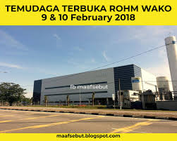 Some of the world's best equipment uses rohm products. Kilang Rohm Wako Pengkalan Chepa Malayasri