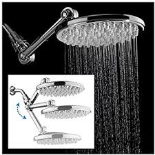 Hotelspa Mobilis Tm 4 Way Adjustable High Pressure 9 5 Quot Rainfall Showerhead With 109 Self Clean Jets Ch Rainfall Shower Head Rainfall Shower Shower Heads