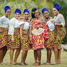 Maabena With Her Girls Traditional Engagement Bride Bridesmaids Ken African Traditional Wedding Dress African Inspired Wedding Ghana Traditional Wedding