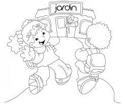 Una niña está regando flores y el gato está mirando. Dibujos Del Dia De Los Jardines De Infantes Para Colorear Colorear Imagenes