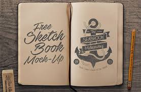25 Free Psd Templates To Mockup Your Sketches Drawings Free Photoshop Mockups Sketch Book Psd Template Free