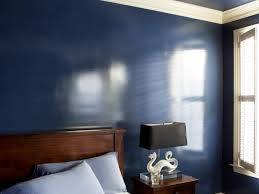 How To Add A Wet Effect To Walls With Glossy Paint Glossy Paint Dark Blue Walls Interior Walls