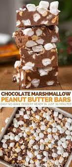 Chocolate Marshmallow Peanut Butter Bars Recipe Peanut Butter Marshmallow Recipes With Marshmallows Peanut Butter Recipes