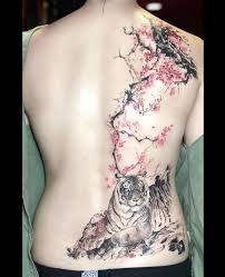 Sole cherry blossom tree is also a popular design to have. Tiger And Cherry Blossom In Chinese Hailin Tattoo Shop Facebook