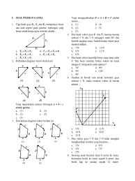 Soal dan pembahasan vektor matematika doc. Soal Pilihan Ganda Vektor
