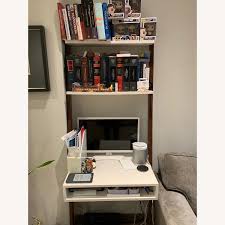Shop for leaning bookshelf at crate and barrel. West Elm Ladder Shelf Storage Leaning Wall Desk Aptdeco