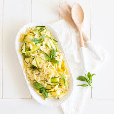 1 pound dried angel hair pasta 1½ cups freshly grated parmesan cheese, plus extra for serving combine the cherry tomatoes, ½ cup olive oil, garlic, basil leaves, red pepper flakes, 1 teaspoon salt, and the pepper in a large bowl. Summer Squash Pasta Salad Fraiche Living
