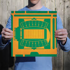 Bragg Memorial Stadium Map Art