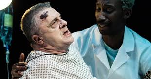He tells the angel to go away. An Oral History Of Roy Cohn And Angels In America