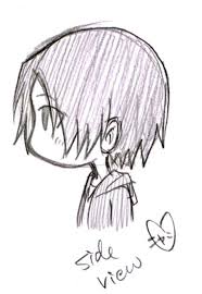 Black And White Anime Boy Side View Pin By Keiko On Cute Cute Stuff 3 Chibi Hair Anime Side View Chibi