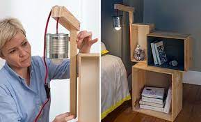 tutoriel realiser un meuble de chevet avec des caisses en bois table de chevet caisse table de chevet chevet