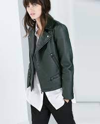 Faux Leather Jacket Woman New This Week Zara United Kingdom Zara Leather Jacket Green Faux Leather Jacket Faux Leather Jacket Women