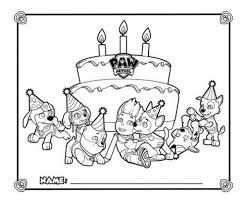 Free printable paw patrol coloring pages. Happy Birthday From Paw Patrol Coloring Page Printable Letscolorit Com Paw Patrol Coloring Pages Paw Patrol Coloring Paw Patrol Party