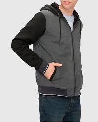 Men's Value Varsity Fleece Sherpa Lined Jackets Charcoal Heather Black / Sml