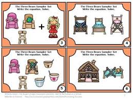 Free Goldilocks And The Three Bears Here Are 6 Printable Pdf Addition And Sub Subtraction Task Cards Addition And Subtraction Goldilocks And The Three Bears
