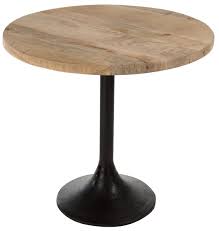 Chaque meuble est unique et numéroté. Table Bistrot Ronde Bois Metal 65x65x60 Cm Ref 30022855 Meubles Bar Pier Import