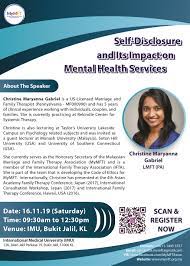 Mental health issues are frequently overlooked and neglected. Self Disclosure And Its Impact On Mental Health Services