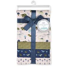 100% cotton, sixe 28 x 28, this makes the perfect baby shower gift, patterns as shown. Petite L Amour 4 Pack Flannel Receiving Blankets Dinosaur Walmart Com Walmart Com
