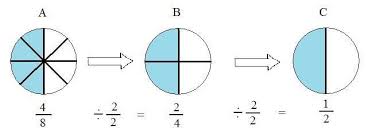 Simplifying Fractions With A Visual Representation See How 1 2 Makes The Biggest Piece That S Because We Have Simplified 4 8 To Its Lowest Terms We Al Thing 1
