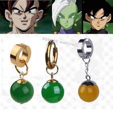 The first english airing of the series was on cartoon network where funimation entertainment's dub of the series ran from october 2002 to april 2003. Super Dragon Ball Z Black Son Goku Zamasu Vegetto Potara Earring Cosplay Earstud Anime Earrings Dragon Ball Z Potara Earrings