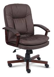 Brown Bomber Leather Office Chair By Thomas Hom Furniture