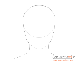 Lightly sketch a vertical line down the center, then draw a horizontal line halfway between the top and bottom of the oval. How To Draw A Female Face Step By Step Tutorial Easydrawingtips Female Face Drawing Head Shape Drawing How To Draw A Female Face