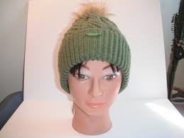 Hand Knitted Hat Toque One Size Acrylic Color Pine 006 Hand Knit by Me