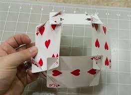 Children will be interested to make together with adults a game cube from scrap materials. How To Make The Platonic Solids Out Of Playing Cards Math Craft Wonderhowto