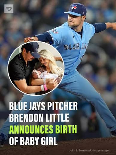 Toronto Blue Jays relief pitcher Brendon Little has become the newest dad  on the team 👶🤩 #bluejays #toronto #mlb