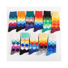 10 Pairs Lot Mens Funny Colorful Combed Cotton Socks Red