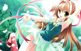 Maybe you would like to learn more about one of these? Hd Wallpaper Brown Haired Female Anime Character Girl Brunette Young Happy Wallpaper Flare