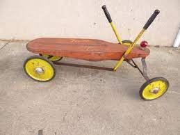 Vintage 1950s Flying Seat Pedal Push Pull Car Metal Wagon Ebay Toy Pedal Cars Pedal Cars Vintage Pedal Cars
