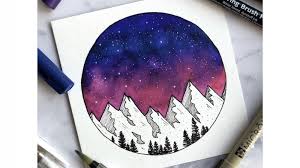 9 Galaxy Skies With Water Based Markers Jen Aranyi Skillshare Galaxy Drawings Marker Art Diy Art Painting