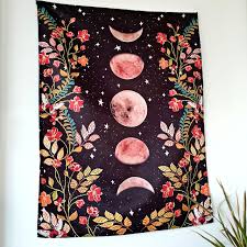 Desenli Moon Child Duvar Halisi Duvar Urunler Duvar Halilari