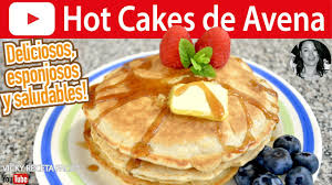 Como Hacer Hot Cakes De Avena Sin Harina Oatmeal Pancakes Vicky Receta Facil Youtube Hot Cakes De Avena Y Platano Hotcakes Receta Vicky Receta Facil