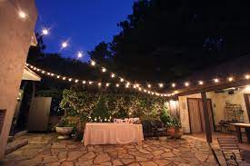 A Simple Criss Cross Of Market Lights Turns You Patio Into A Party Market Lights From Getlitspecialeventlighting Market Lighting Patio Specialty Lighting