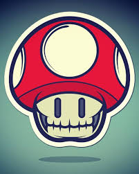 Skull Mushroom Super Mario World Mario Super Mario World Stuffed Mushrooms