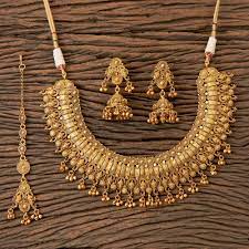 Matte Gold Necklace Indian Choker South Indian Necklace Etsy In 2021 Necklace Set Indian Matte Gold Necklace Gold Bridal Necklace