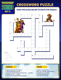 Scooby Doo Crossword Puzzle In 2020 Activity Sheets Coloring Pages Puzzles For Kids