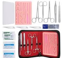 Kit completo de práctica de sutura para estudiantes de medicina (35 piezas)  almohadilla de sutura grande duradera con 14 herramientas precortadas para  ...