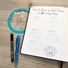 How to draw lotus flower step by step. 5 Easy Steps To Draw A Lotus Flower Outline Joyful Journaler