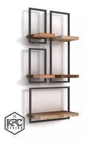 mural industrial shelfmate repisa colgante hierro madera 5 000 diy furniture diy wall decor decor