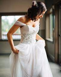 Like An Elfin Princess Jennystorment Bride Gettingready Seattle Redmondwedding Lordoftherings Hilldeathd Wedding Dresses Strapless Wedding Dress Bride